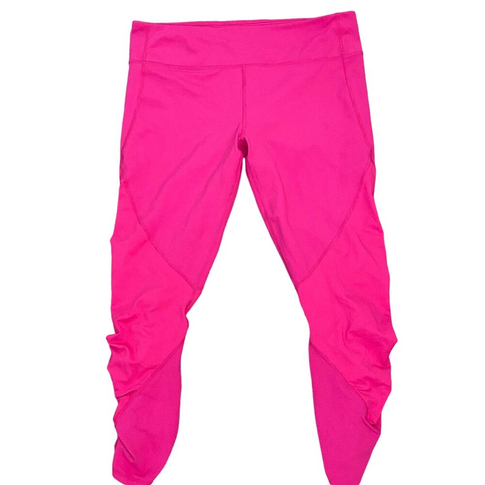 Fabletics Leggings Pure Luxe Mid Rise Pink Small Athleisure Hot Pink 7/8